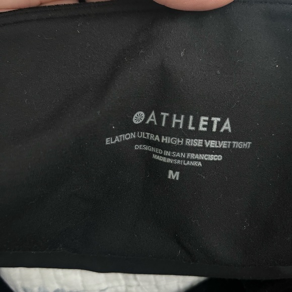 ATHLETA Elation Black Velvet Tight - Picture 12 of 12